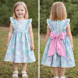 Eleanor Rose Dress With Bunnies size 5-6